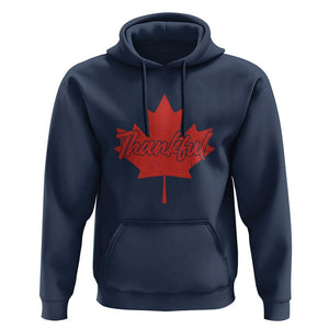 Thanksgiving Day Hoodie Thankful Vintage Maple Leaf Canada TS11 Navy Print Your Wear