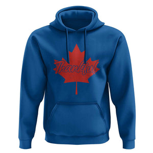 Thanksgiving Day Hoodie Thankful Vintage Maple Leaf Canada TS11 Royal Blue Print Your Wear