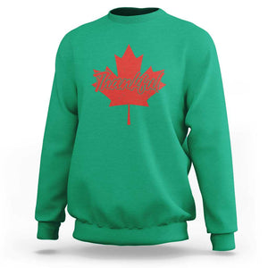 Thanksgiving Day Sweatshirt Thankful Vintage Maple Leaf Canada TS11 Irish Green Print Your Wear