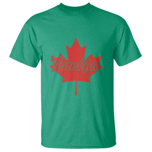 Thanksgiving Day T Shirt Thankful Vintage Maple Leaf Canada TS11 Irish Green Print Your Wear