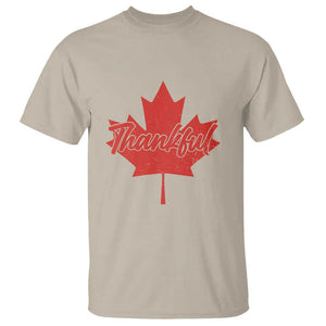 Thanksgiving Day T Shirt Thankful Vintage Maple Leaf Canada TS11 Sand Print Your Wear