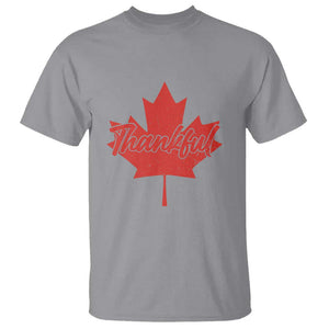 Thanksgiving Day T Shirt Thankful Vintage Maple Leaf Canada TS11 Sport Gray Print Your Wear