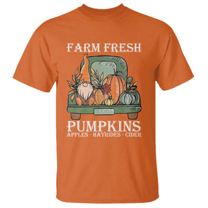 Thanksgiving T Shirt Farm Fresh Pumpkins Apples Hayrides Cider Autumn Season TS11 Orange Print Your Wear