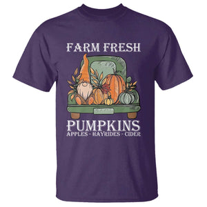 Thanksgiving T Shirt Farm Fresh Pumpkins Apples Hayrides Cider Autumn Season TS11 Purple Print Your Wear