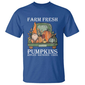 Thanksgiving T Shirt Farm Fresh Pumpkins Apples Hayrides Cider Autumn Season TS11 Royal Blue Print Your Wear