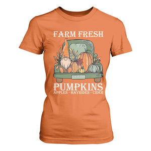 Thanksgiving T Shirt For Women Farm Fresh Pumpkins Apples Hayrides Cider Autumn Season TS11 Orange Print Your Wear