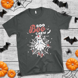 Halloween Nurse T Shirt Boo Boo Crew Cute Ghost Nursing TS11 Dark Heather Print Your Wear