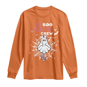 Halloween Nurse Long Sleeve Shirt Boo Boo Crew Cute Ghost Nursing TS11 Orange Print Your Wear