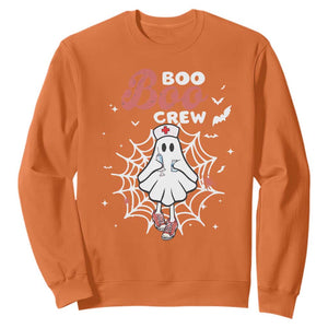 Halloween Nurse Sweatshirt Boo Boo Crew Cute Ghost Nursing TS11 Orange Print Your Wear