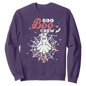 Halloween Nurse Sweatshirt Boo Boo Crew Cute Ghost Nursing TS11 Purple Print Your Wear