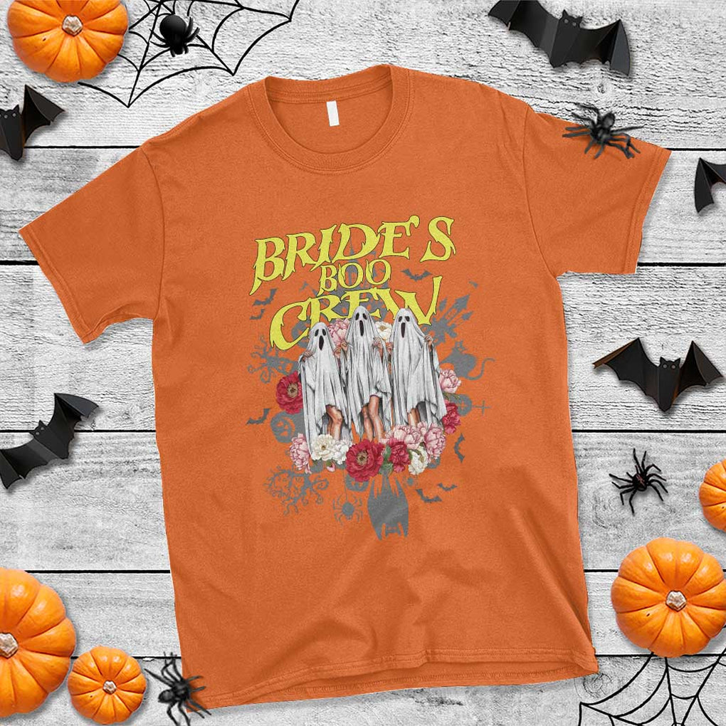 Halloween Bachelorette Party T Shirt Bride's Boo Crew Ghost Vintage Flower TS11 Orange Print Your Wear