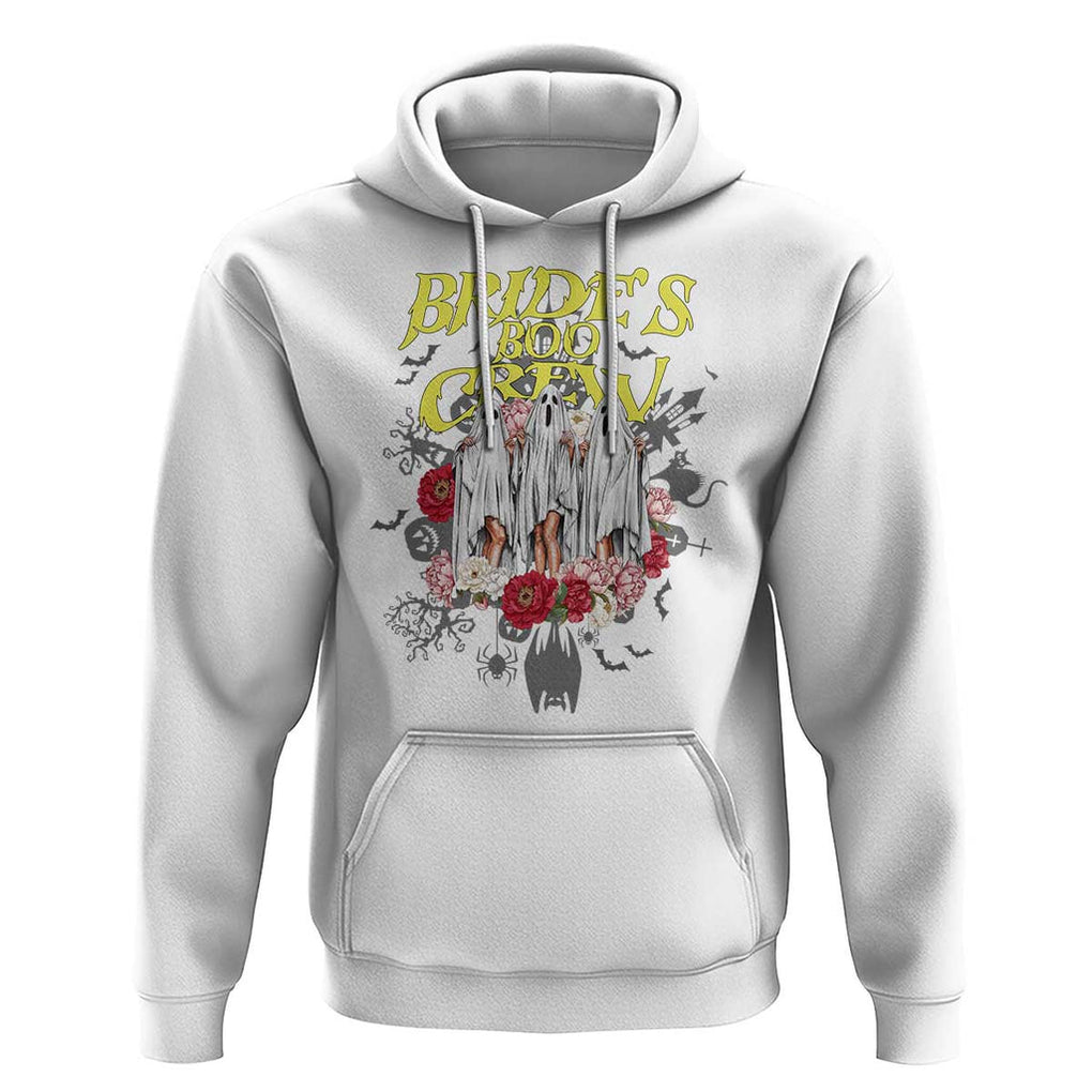 Halloween Bachelorette Party Hoodie Bride's Boo Crew Ghost Vintage Flower TS11 White Print Your Wear