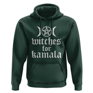 Harris Halloween Hoodie Witches For Kamala Political Election 2024 TS11 Dark Forest Green Print Your Wear