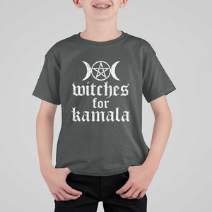 Harris Halloween T Shirt For Kid Witches For Kamala Political Election 2024 TS11 Dark Heather Print Your Wear