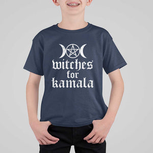 Harris Halloween T Shirt For Kid Witches For Kamala Political Election 2024 TS11 Navy Print Your Wear