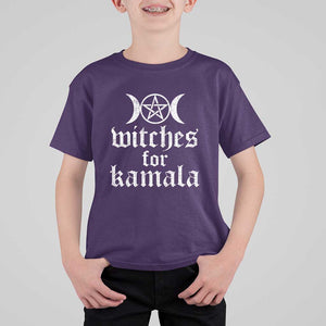 Harris Halloween T Shirt For Kid Witches For Kamala Political Election 2024 TS11 Purple Print Your Wear