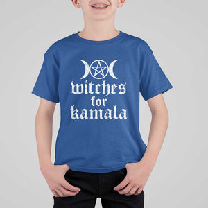 Harris Halloween T Shirt For Kid Witches For Kamala Political Election 2024 TS11 Royal Blue Print Your Wear