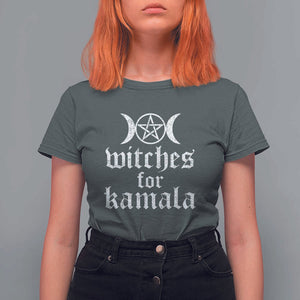 Harris Halloween T Shirt For Women Witches For Kamala Political Election 2024 TS11 Dark Heather Print Your Wear