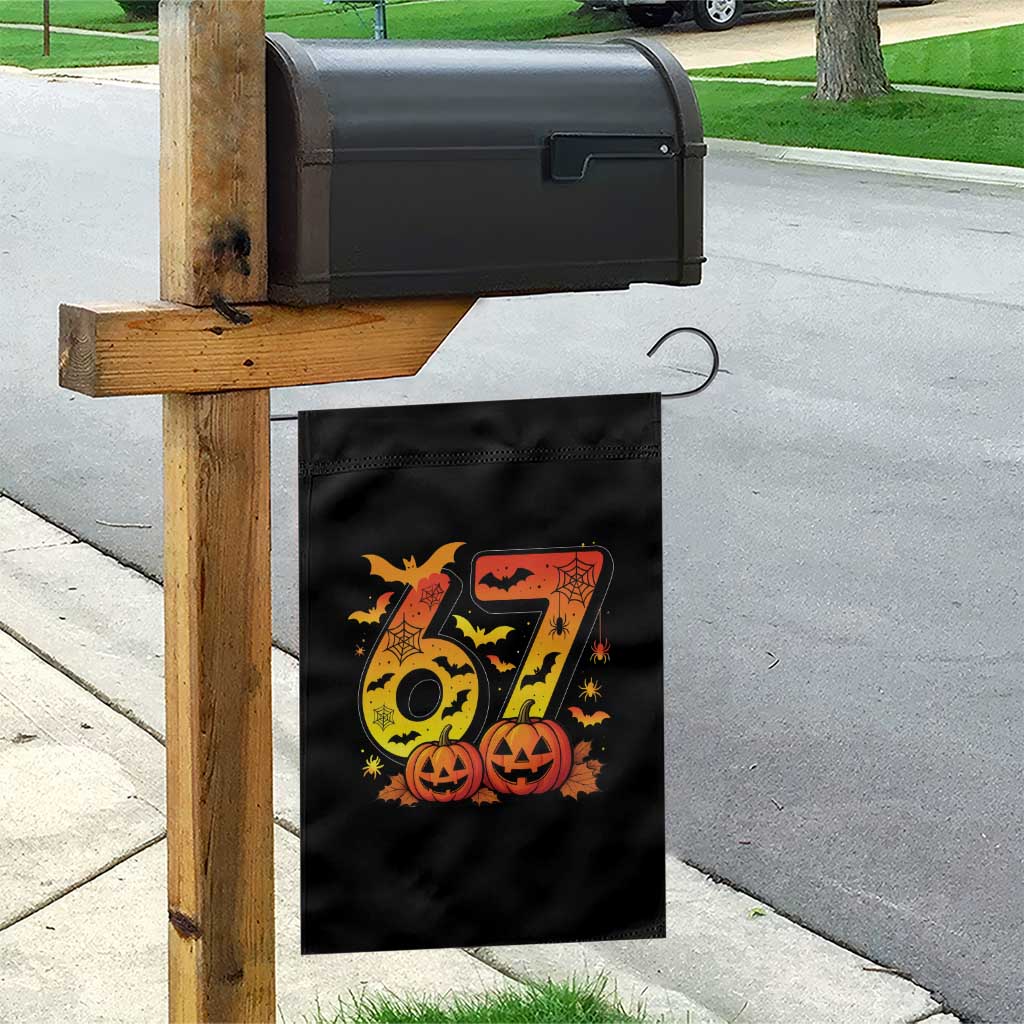 Funny 67 Halloween Garden Flag Spooky Six Seven Meme Gen Alpha Slang TS11 Print Your Wear
