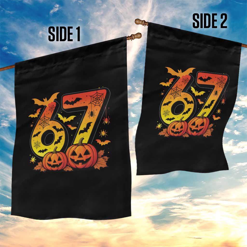 Funny 67 Halloween Garden Flag Spooky Six Seven Meme Gen Alpha Slang TS11 Print Your Wear