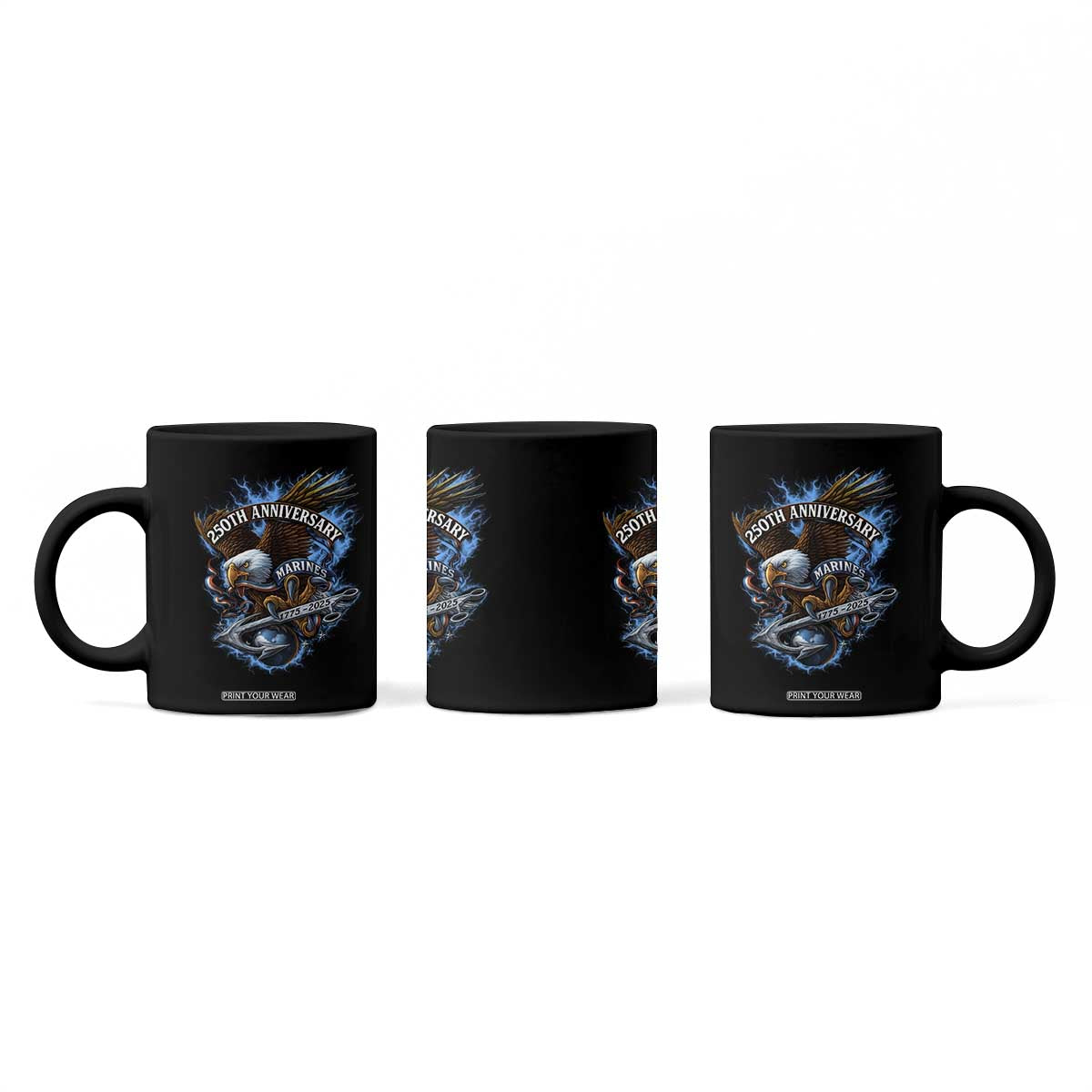 Us Marines Military 250th Anniversary Coffee Mug Bald Eagle Anchor TS11 Print Your Wear