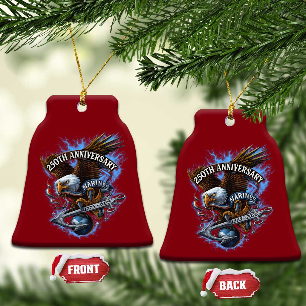 Us Marines Military 250th Anniversary Ceramic Ornament Bald Eagle Anchor TS11 Print Your Wear