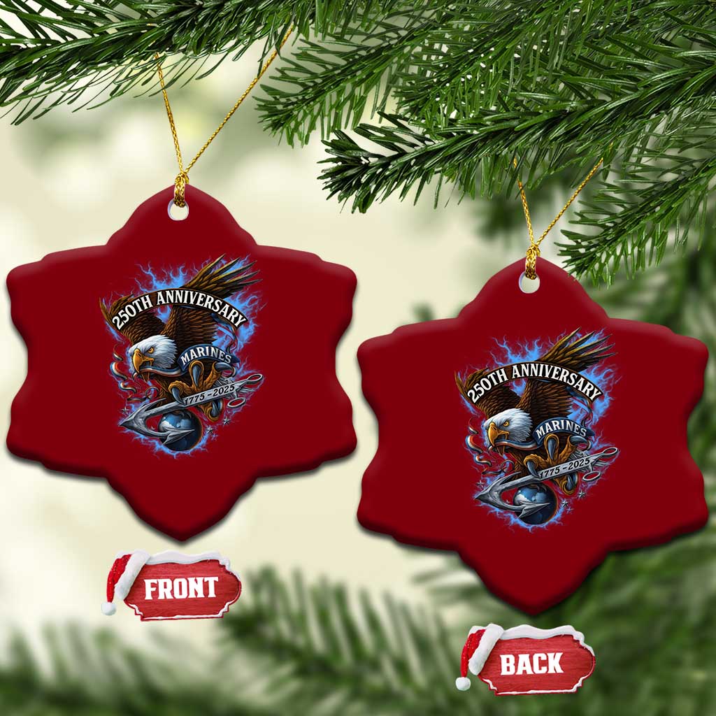 Us Marines Military 250th Anniversary Ceramic Ornament Bald Eagle Anchor TS11 Print Your Wear