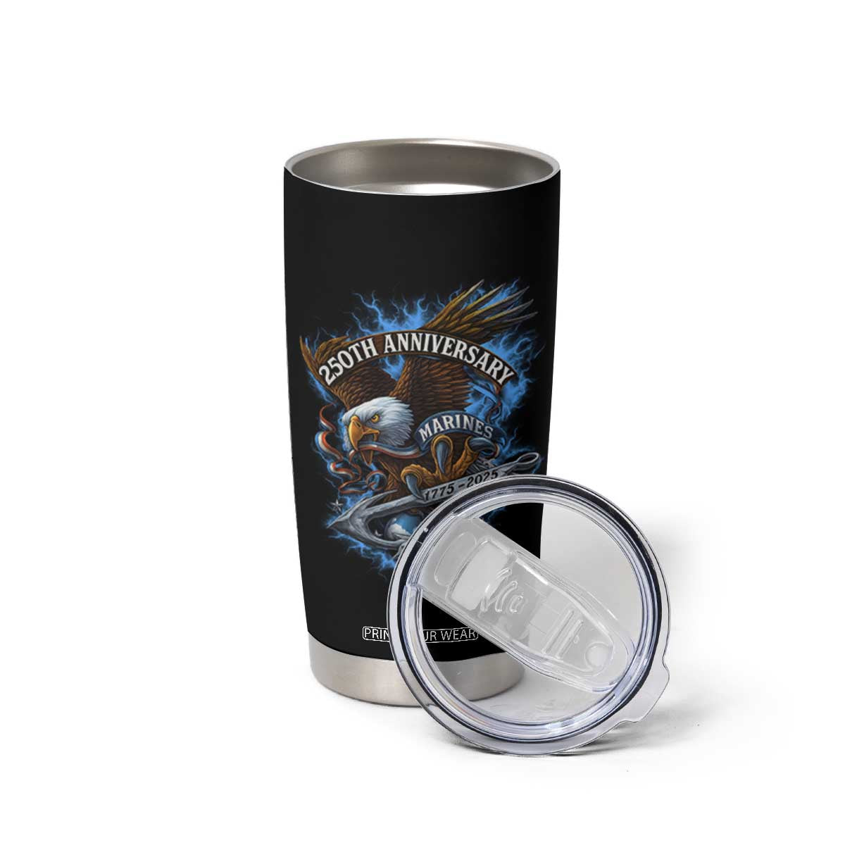 Us Marines Military 250th Anniversary Tumbler Cup Bald Eagle Anchor TS11 Print Your Wear