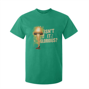 Funny Christmas Movie Leg Lamp T Shirt For Kid Isnt It Glorious TS11 Irish Green Print Your Wear