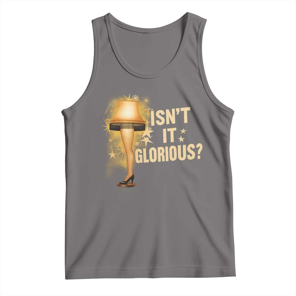 Funny Christmas Movie Leg Lamp Tank Top Isnt It Glorious TS11 Deep Heather Print Your Wear