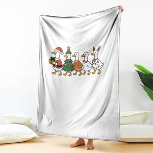 Funny Christmas Silly Goose Poultry Animal Lovers Throw Blanket TS11 Print Your Wear