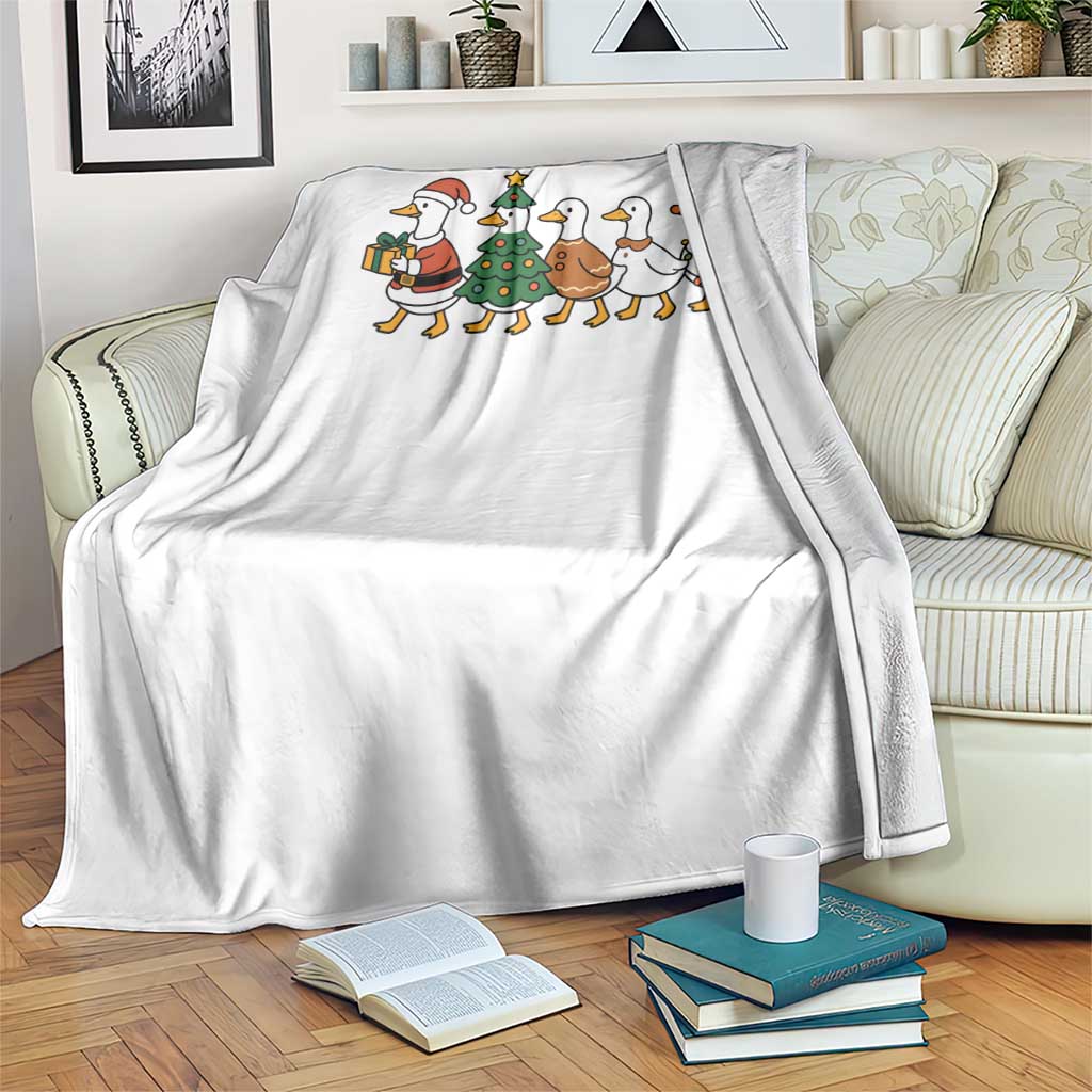 Funny Christmas Silly Goose Poultry Animal Lovers Throw Blanket TS11 Print Your Wear