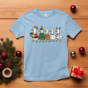 Funny Christmas Silly Goose Poultry Animal Lovers T Shirt TS11 Light Blue Print Your Wear