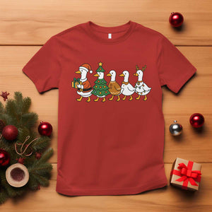 Funny Christmas Silly Goose Poultry Animal Lovers T Shirt TS11 Red Print Your Wear