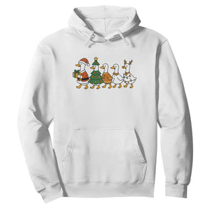 Funny Christmas Silly Goose Poultry Animal Lovers Hoodie TS11 White Print Your Wear