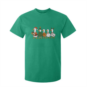 Funny Christmas Silly Goose Poultry Animal Lovers T Shirt For Kid TS11 Irish Green Print Your Wear