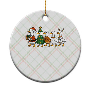 Funny Christmas Silly Goose Poultry Animal Lovers Ceramic Ornament TS11 1pc Christmas Plaid Print Your Wear