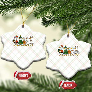 Funny Christmas Silly Goose Poultry Animal Lovers Ceramic Ornament TS11 Print Your Wear