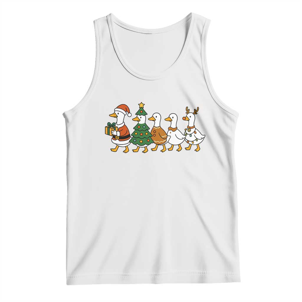 Funny Christmas Silly Goose Poultry Animal Lovers Tank Top TS11 White Print Your Wear