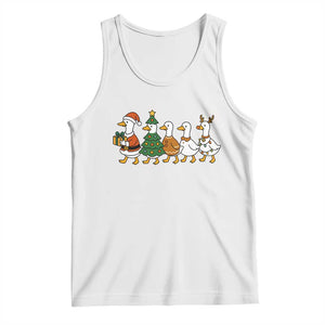 Funny Christmas Silly Goose Poultry Animal Lovers Tank Top TS11 White Print Your Wear