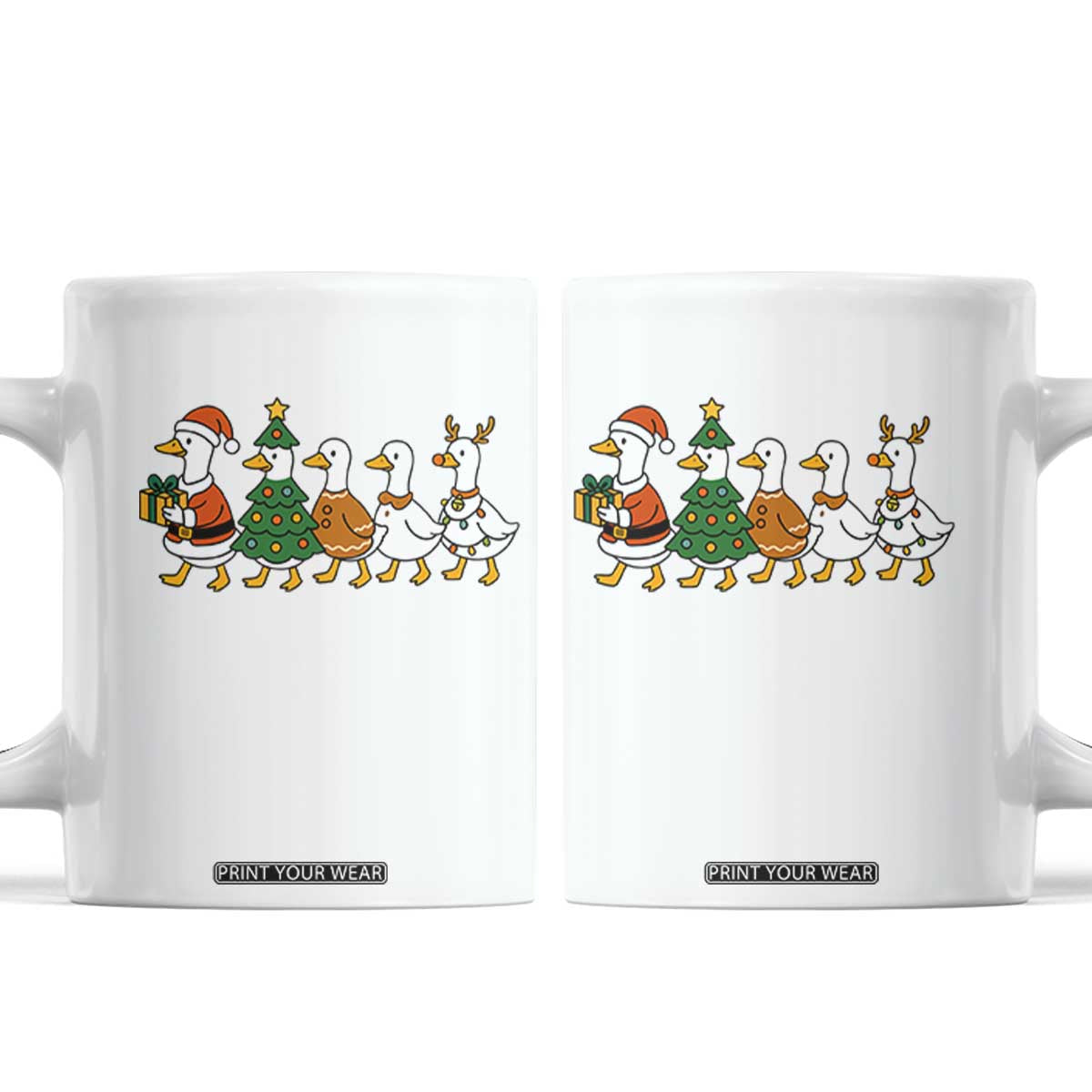 Funny Christmas Silly Goose Poultry Animal Lovers Coffee Mug TS11 White Print Your Wear