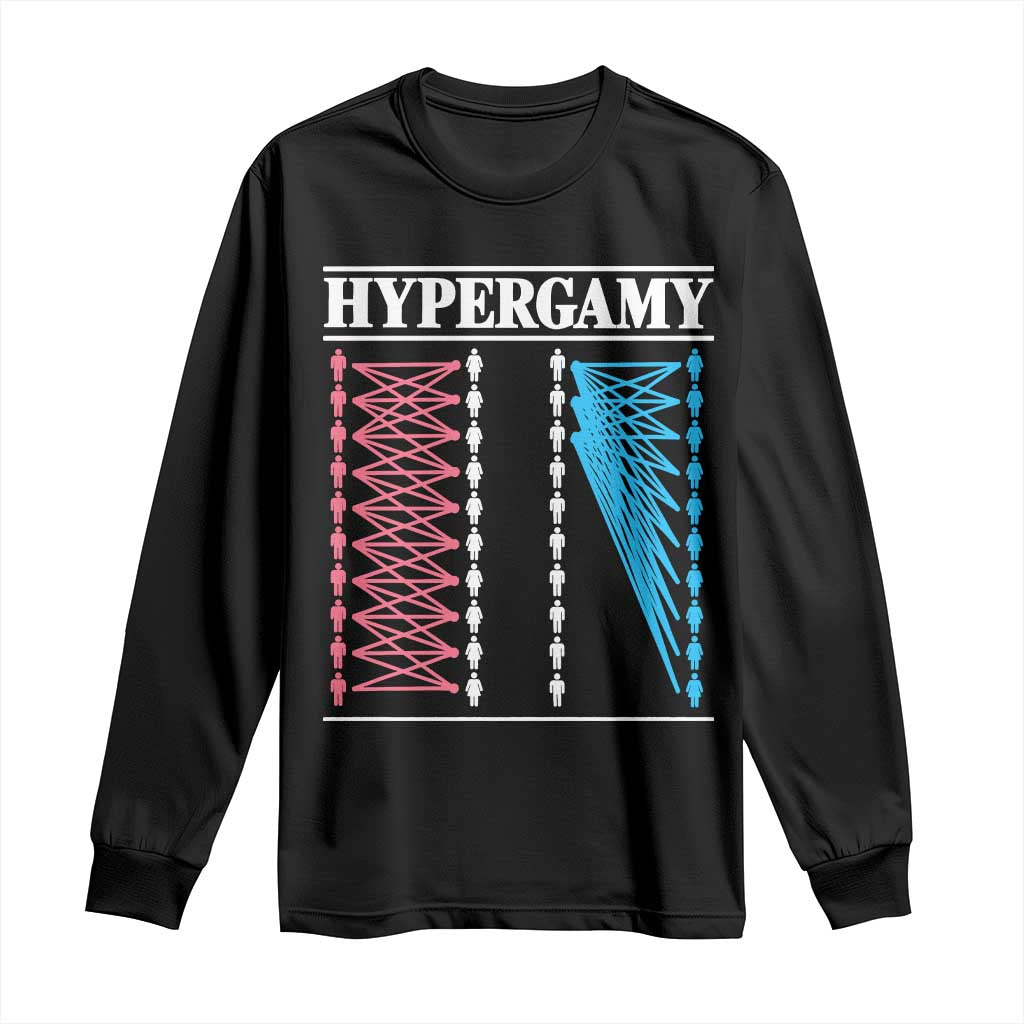 Hypergamy Meme Chart Funny Dating Strategy Long Sleeve Shirt Couples Relationship Humor
