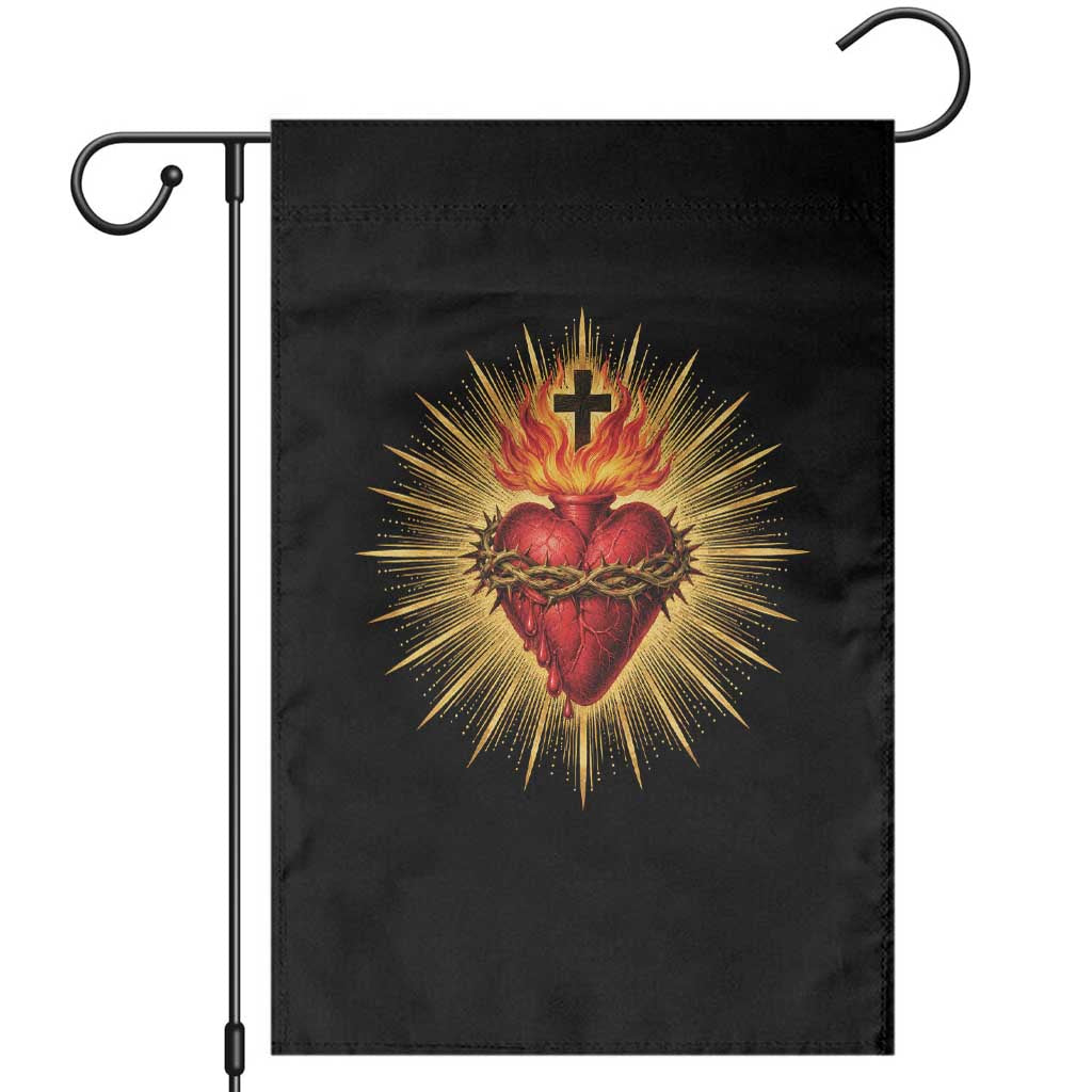 Sacred Heart of Jesus Garden Flag Christian Catholic Vintage Heart Faith