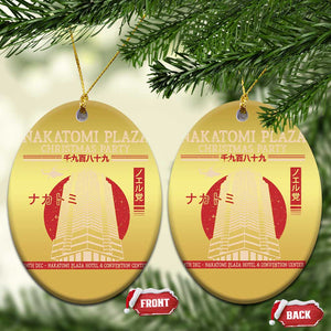 Xmas Nakatomi Plaza Christmas Ornament Xmas Party 1988 Noel Vintage Japanese Style TS11 Oval Gold Print Your Wear