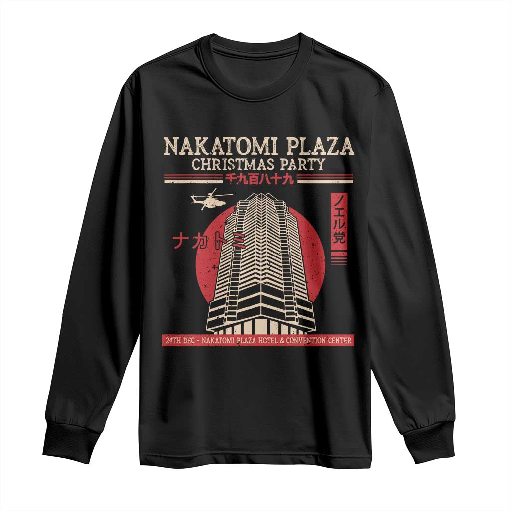 Christmas Nakatomi Plaza Long Sleeve Shirt Christmas Party 1988 Noel Vintage Japanese Style TS11 Black Print Your Wear