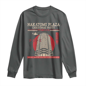 Christmas Nakatomi Plaza Long Sleeve Shirt Christmas Party 1988 Noel Vintage Japanese Style TS11 Dark Heather Print Your Wear