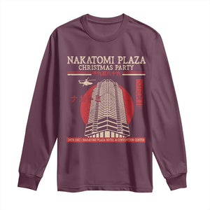 Christmas Nakatomi Plaza Long Sleeve Shirt Christmas Party 1988 Noel Vintage Japanese Style TS11 Maroon Print Your Wear