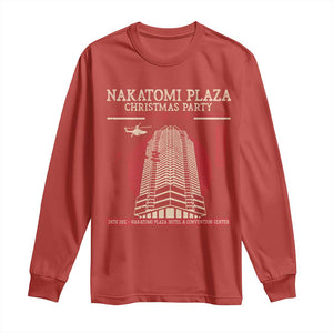 Christmas Nakatomi Plaza Long Sleeve Shirt Christmas Party 1988 Noel Vintage Japanese Style TS11 Red Print Your Wear