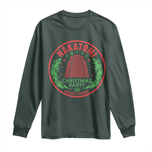 Christmas Nakatomi Plaza Long Sleeve Shirt Christmas Party 1988 Never Forget Xmas Mistletoe TS11 Dark Forest Green Print Your Wear