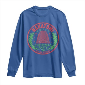 Christmas Nakatomi Plaza Long Sleeve Shirt Christmas Party 1988 Never Forget Xmas Mistletoe TS11 Royal Blue Print Your Wear